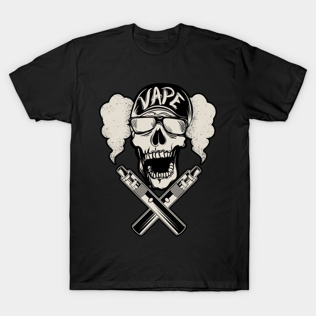 Skull Vape T-Shirt by Yeroma